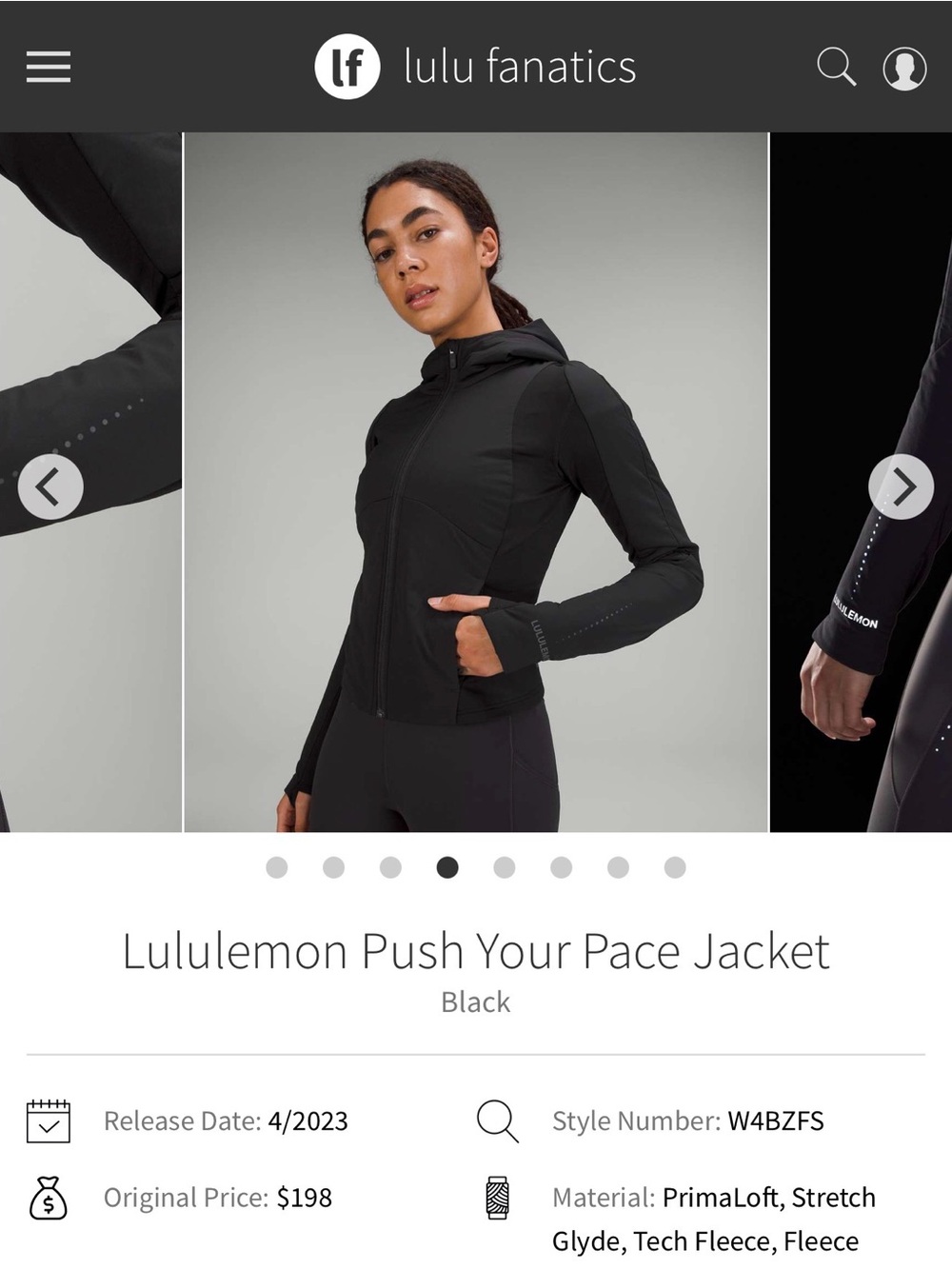 Lululemon Push Your Pace Jacket